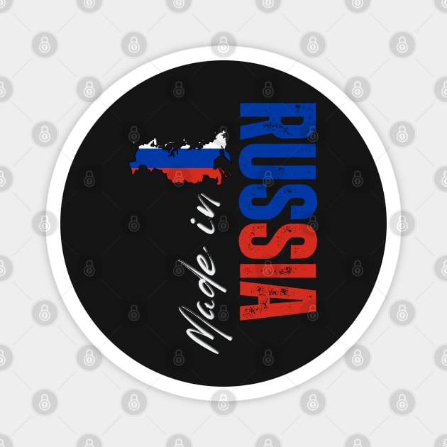 Proud russian, Russia flag Magnet by eka123